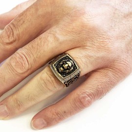 Silver Lion Ring