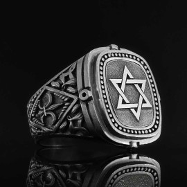Silver Magen David Jewish Ring