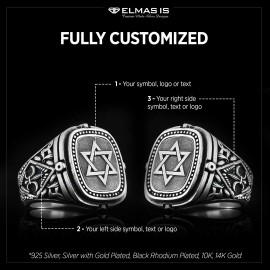 Silver Magen David Jewish Ring