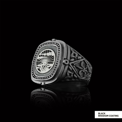 Silver Masonic Ring, Freemasonic Ring, Master Mason Ring, Elegant Masonic Ring