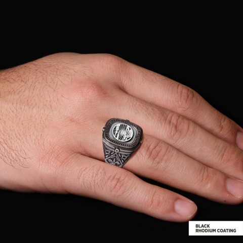 Silver Masonic Ring, Freemasonic Ring, Master Mason Ring, Elegant Masonic Ring