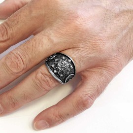 Silver Om Ring