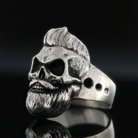 Skull with Beard Ring