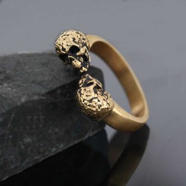 Skull Women 925 Silver Wedding Ring