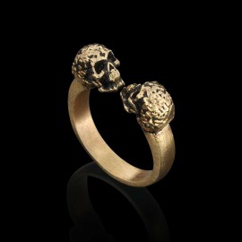 Skull Women 925 Silver Wedding Ring