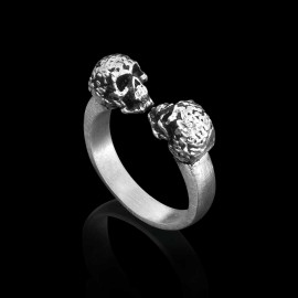 Skull Women 925 Silver Wedding Ring