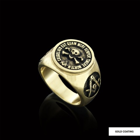 Skull and Crossbones Masonic Ring, Special Masonic Ring, Freemasonic Ring