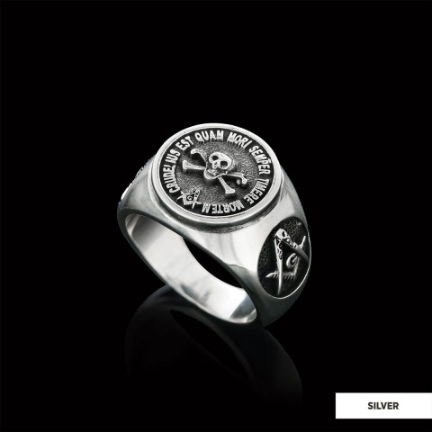 Skull and Crossbones Masonic Ring, Special Masonic Ring, Freemasonic Ring