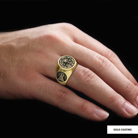 Skull and Crossbones Masonic Ring, Special Masonic Ring, Freemasonic Ring