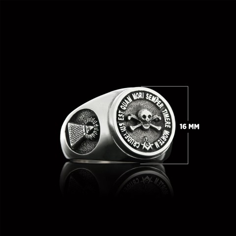 Skull and Crossbones Masonic Ring, Special Masonic Ring, Freemasonic Ring
