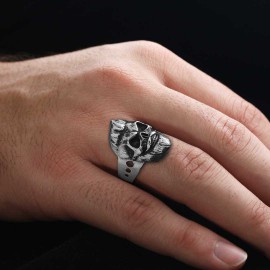 Skull with Beard Ring