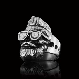 Skull with Glasses Ring