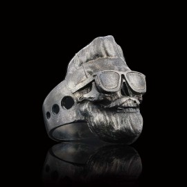 Skull with Glasses Ring