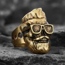 Skull with Glasses Ring