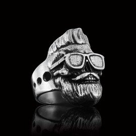 Skull with Glasses Ring