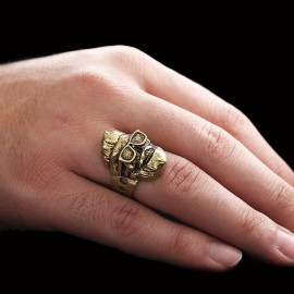 Skull with Glasses Ring