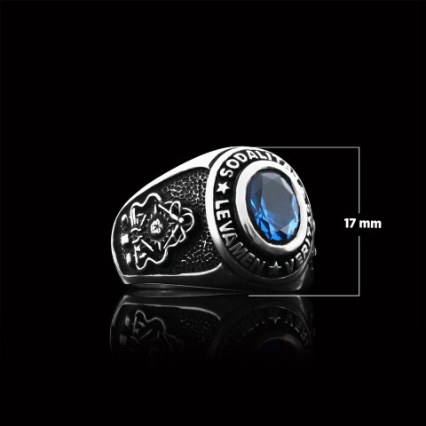 Sodalitas Levamen Veritas Masonic Ring, Knights Templar Ring, Master Masonic Ring