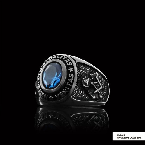 Sodalitas Levamen Veritas Masonic Ring, Knights Templar Ring, Master Masonic Ring