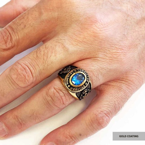 Sodalitas Levamen Veritas Masonic Ring, Knights Templar Ring, Master Masonic Ring