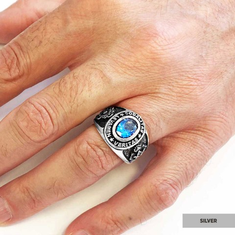 Sodalitas Levamen Veritas Masonic Ring, Knights Templar Ring, Master Masonic Ring