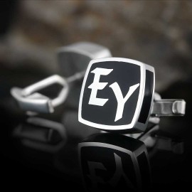 Special Design 925 Sterling Silver Letter Cufflinks