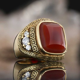 Special Design 925 Sterling Silver Men Ring With Stone