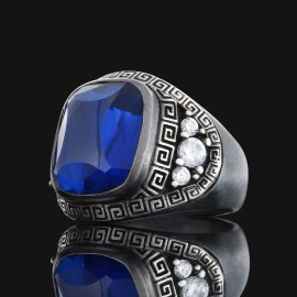 Special Design 925 Sterling Silver Men Ring With Stone