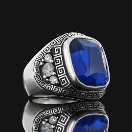 Special Design 925 Sterling Silver Men Ring With Stone