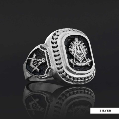 Special Design 925 Sterling Silver Past Master Masonic Ring
