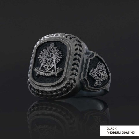 Special Design 925 Sterling Silver Past Master Masonic Ring