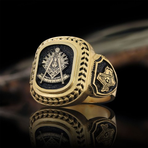 Special Design 925 Sterling Silver Past Master Masonic Ring