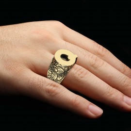 Special Design Celtic Silver Monogram Letter Q Ring