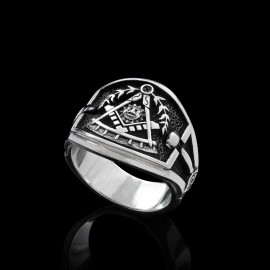 Statement Masons Ring, Personalized Freemason Symbol Ring, Special Design Mason Ring