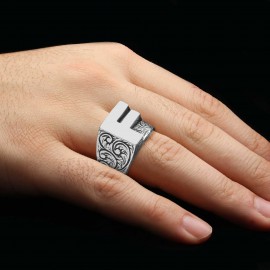 Special Design Silver Celtic Letter F Ring