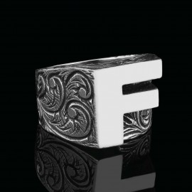 Special Design Silver Celtic Letter F Ring