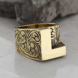 Special Design Silver Letter L Ring
