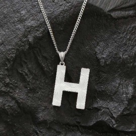 Special Design Silver Letter Monogram H Necklace