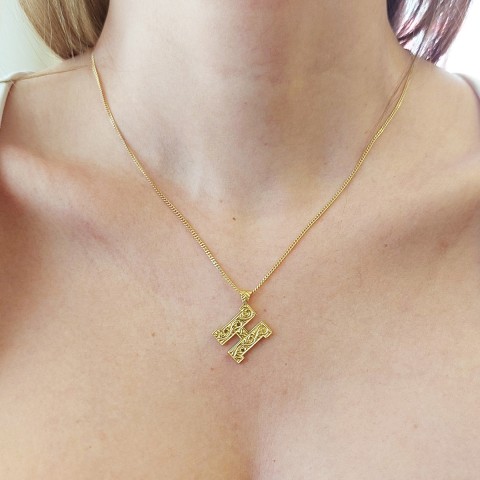 Special Design Silver Letter Monogram H Necklace