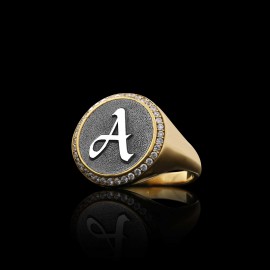 Special Design Siterling Silver Monogram Letter A Women Ring