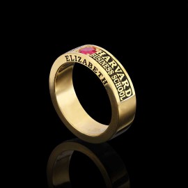 Special Design Steerling Silver Harvard Business School Class Band Ring