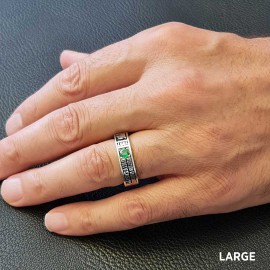 Special Design Steerling Silver Western Governors Universty Class Band Ring