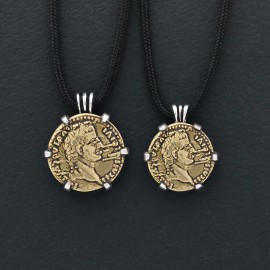 Special Design Sterling Silver Old Rome Coin Women Pendant
