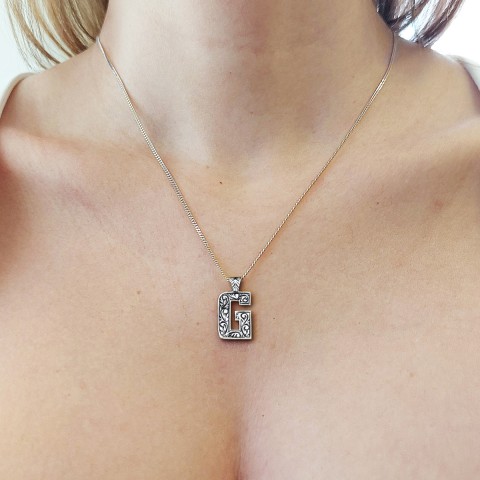Special Handmade Silver Letter Monogram G Necklace