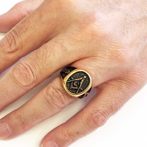 Special Lodge Silver Masonic Ring, Oval Masonic Ring, Master Mason Ring