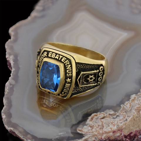 Star of David Masonic Ring, Arcane Mason Ring, Celestial Mason Brotherhood Ring