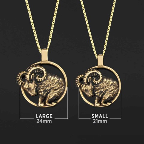Sterling Silver Aries Necklace, Aries Jewelry, Handmade Aries Pendant, Horoscope Aries Necklace