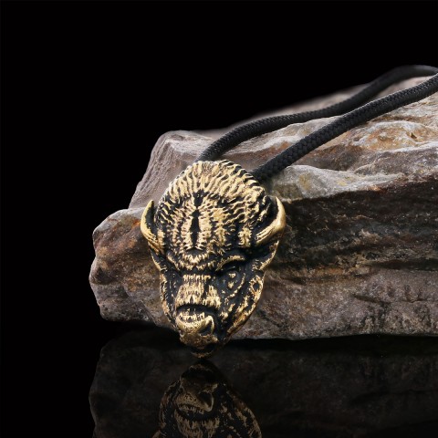 Sterling Silver Bison Pendant
