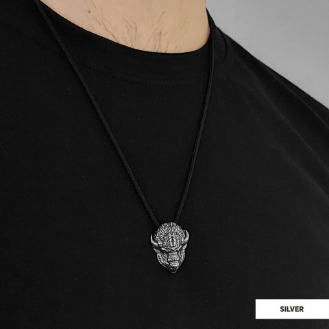 Sterling Silver Bison Pendant