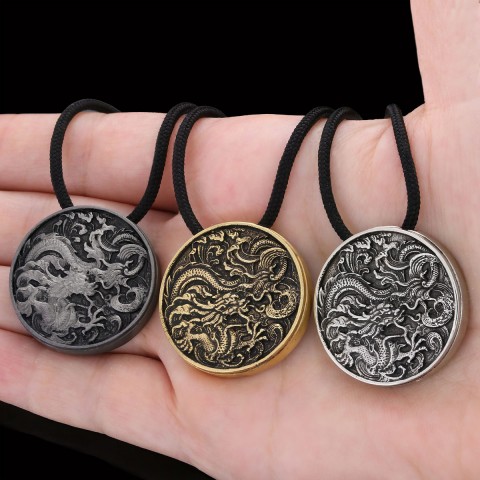 Sterling Silver Dragon Pendant