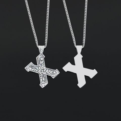 Sterling Silver Handmade Monogram X Letter Necklace
